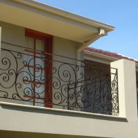Black Outdoor Wrought Iron Balustrade
