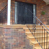 Black Outdoor Wrought Iron Balustrade