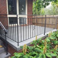 Black Outdoor Wrought Iron Balustrade